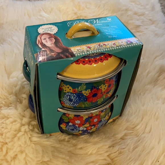 The Pioneer Woman Dazzling Dahlia Mini Dutch Ovens - Picture 2 of 12